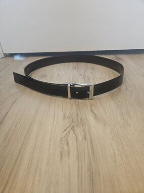 Perry Ellis Reversible Black Brown Leather Belt